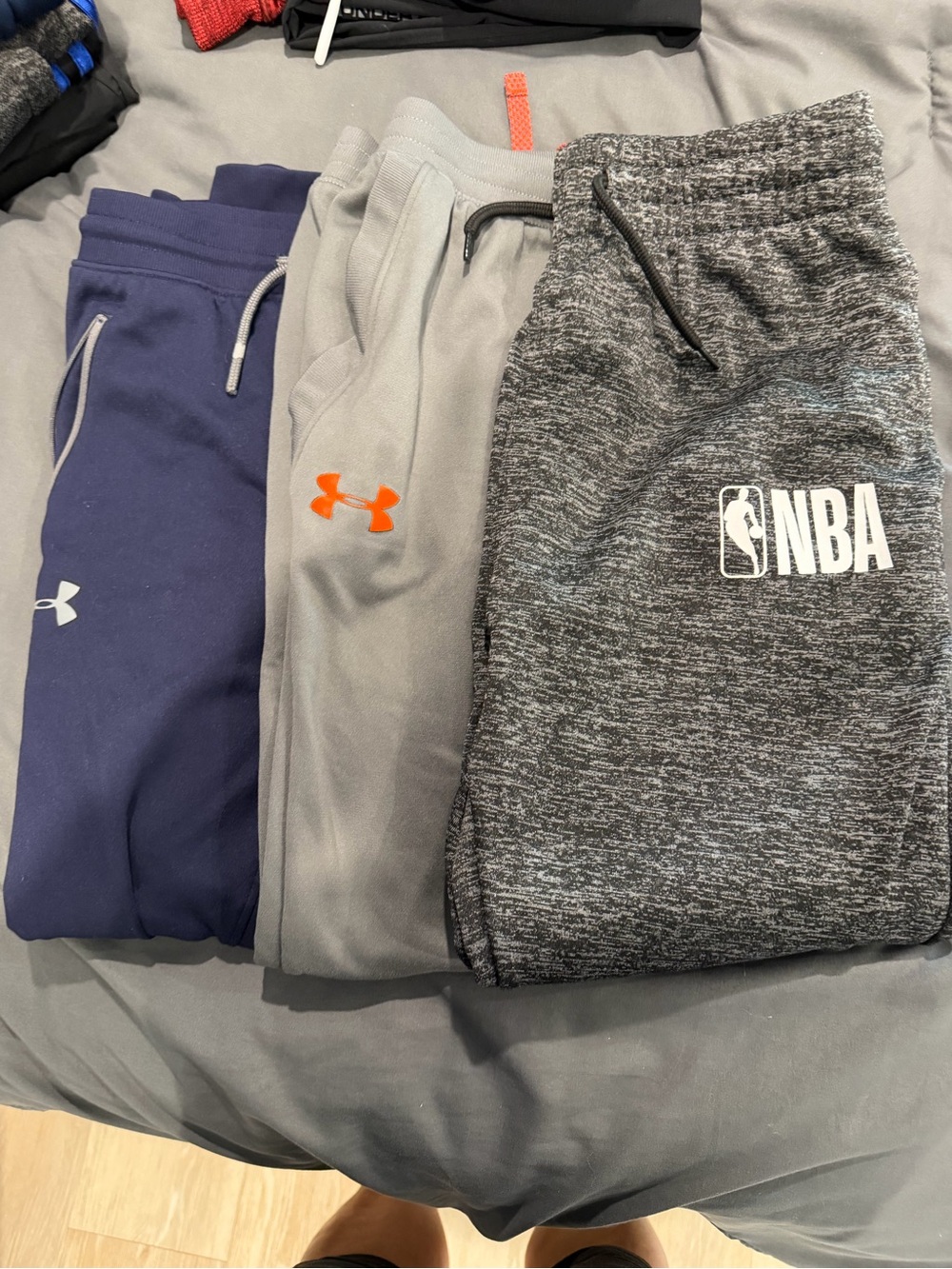 Under Armour Kids Navy, Gray & Charcoal Jogger Trio